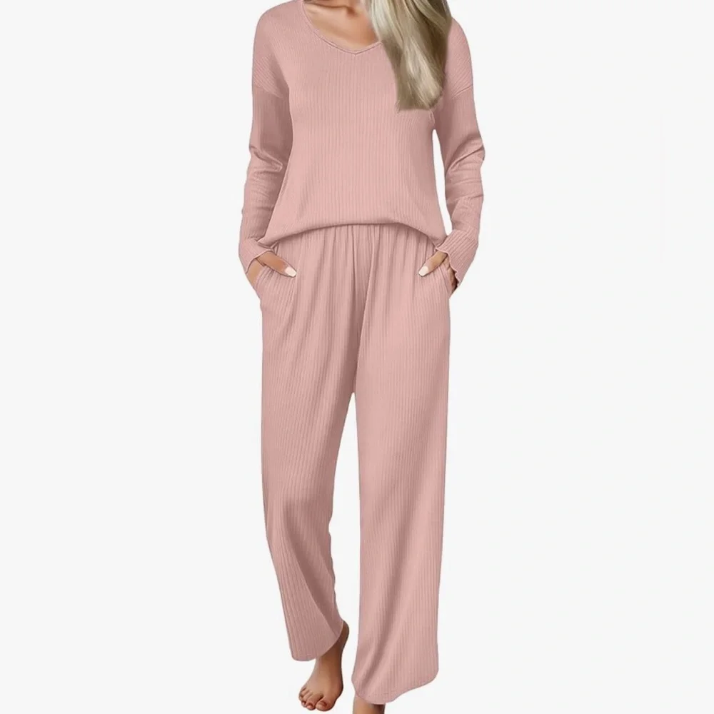 Women's Dusty Rose Loungewear Set - Picture 1 of 3